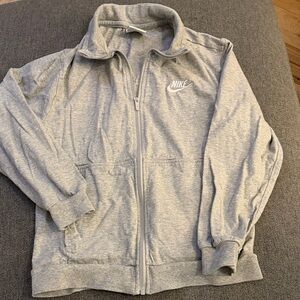 Nike Heather Gray Full-Zip Sweatshirt